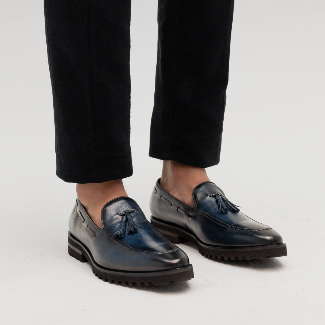 Mocasín Venetto Azul Suela Ultraliviana