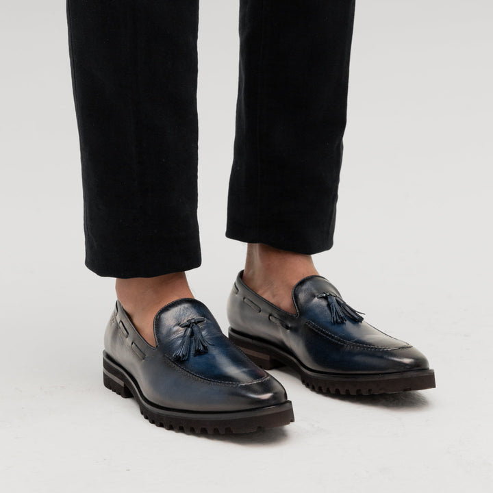 Mocasín Venetto Azul Suela Ultraliviana