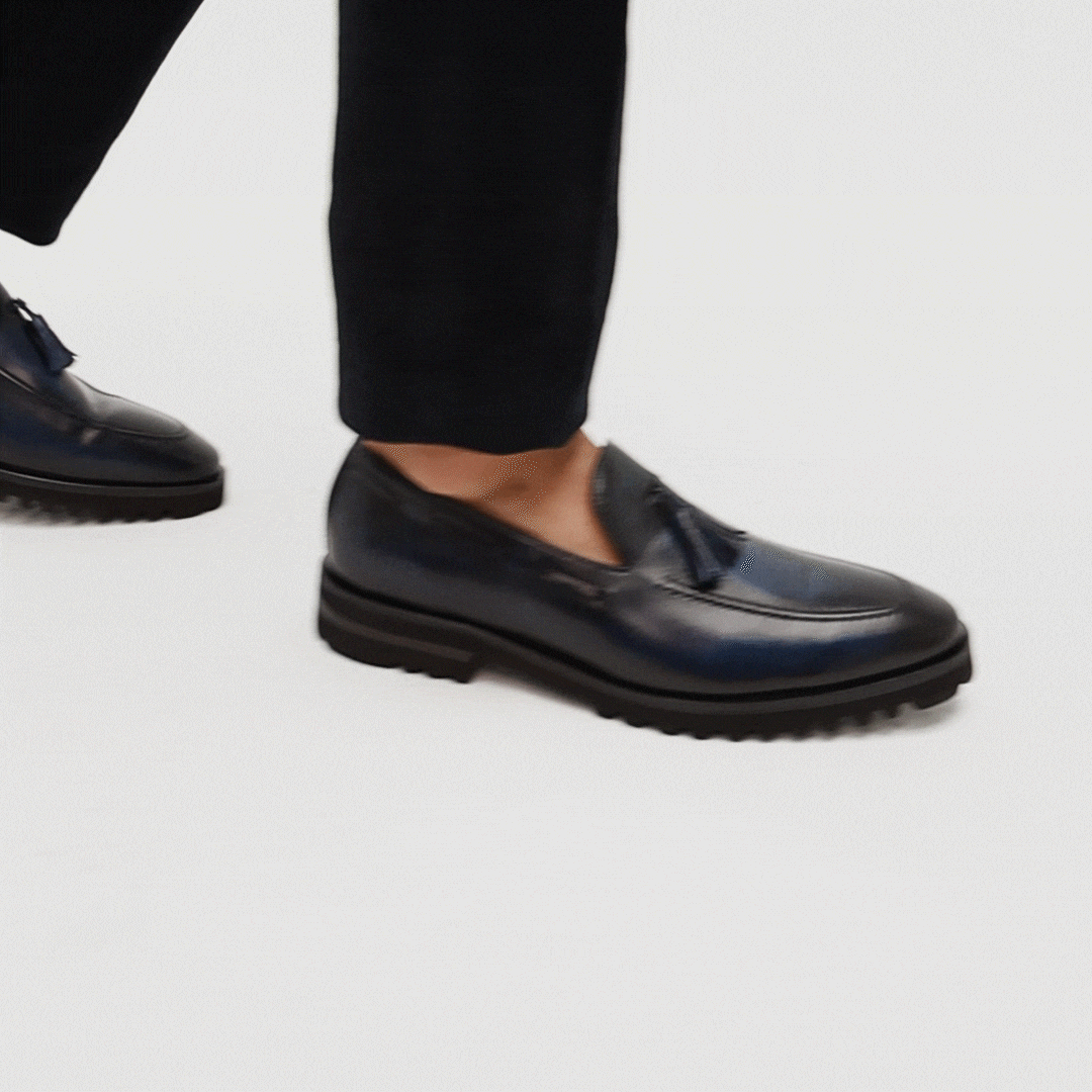 Mocasín Venetto Azul Suela Ultraliviana