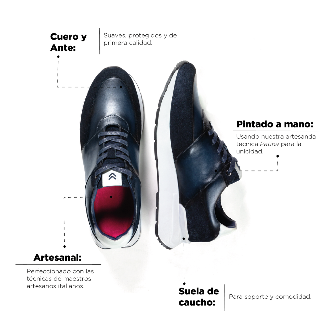 Sneaker Arezzo Azul-Blanco
