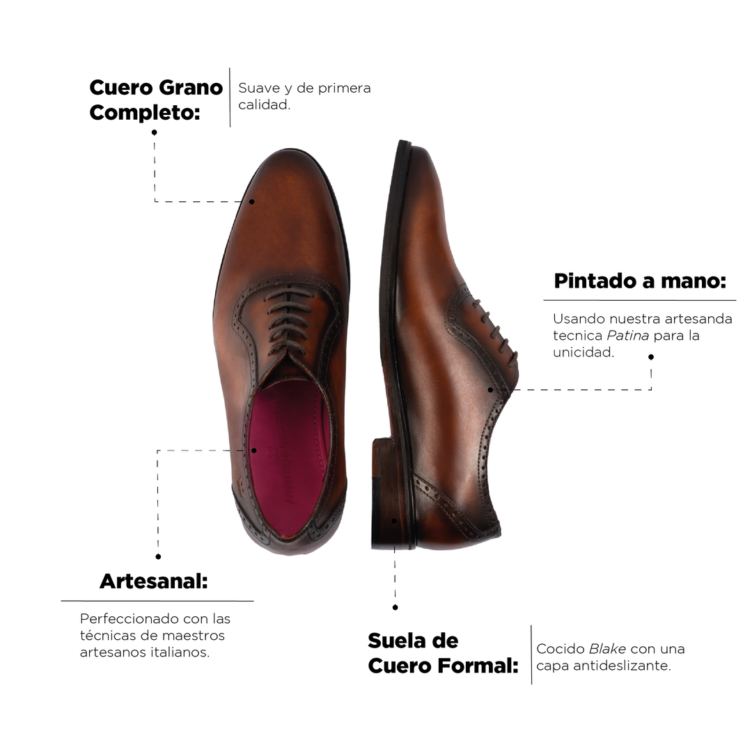 Oxford Diogo Cognac Suela Clásica