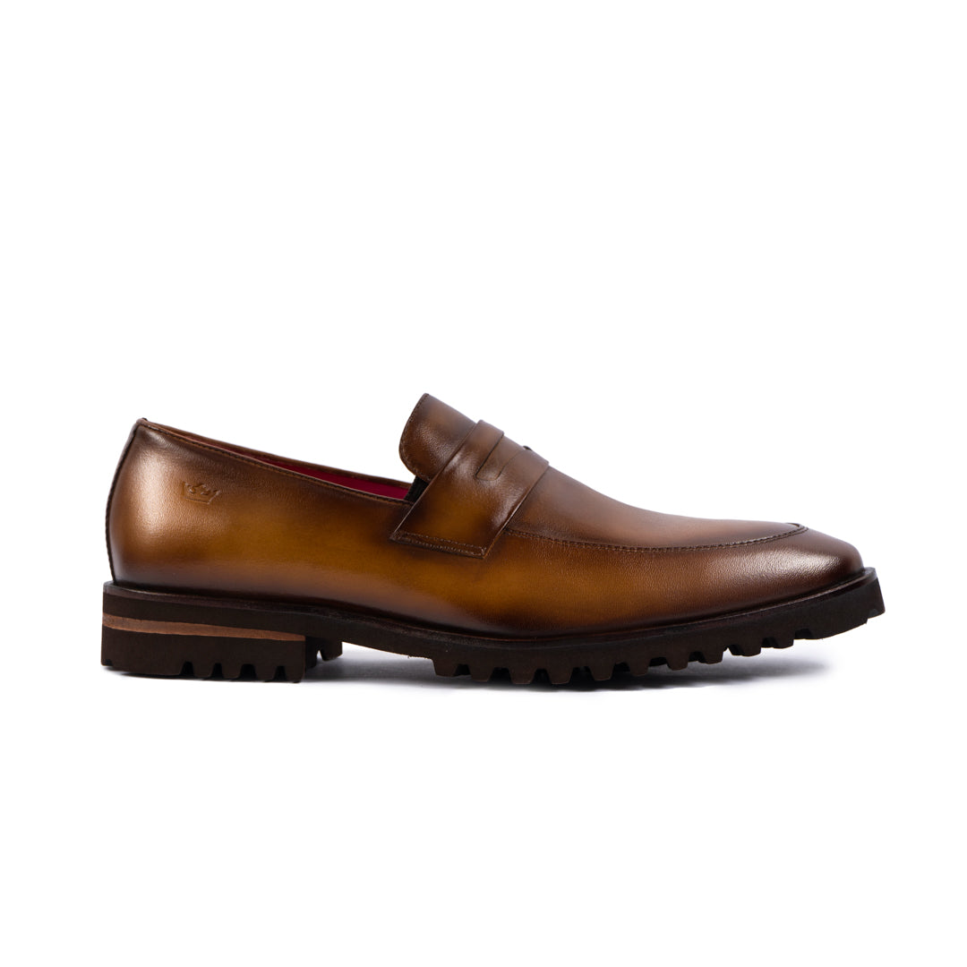 Alessandro Caramel Moccasin Ultralight Sole – Argento  display picture 3