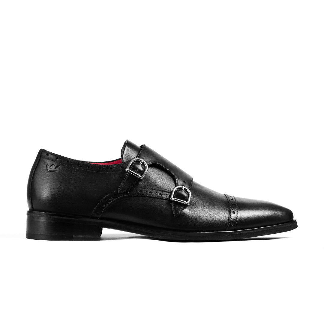 Massimo Dark Brown Argento & Bourbon Monk Strap Oxfords 6582 Calzoleria Toscana Monk strap Cap Toe - Toscana USA main image 3