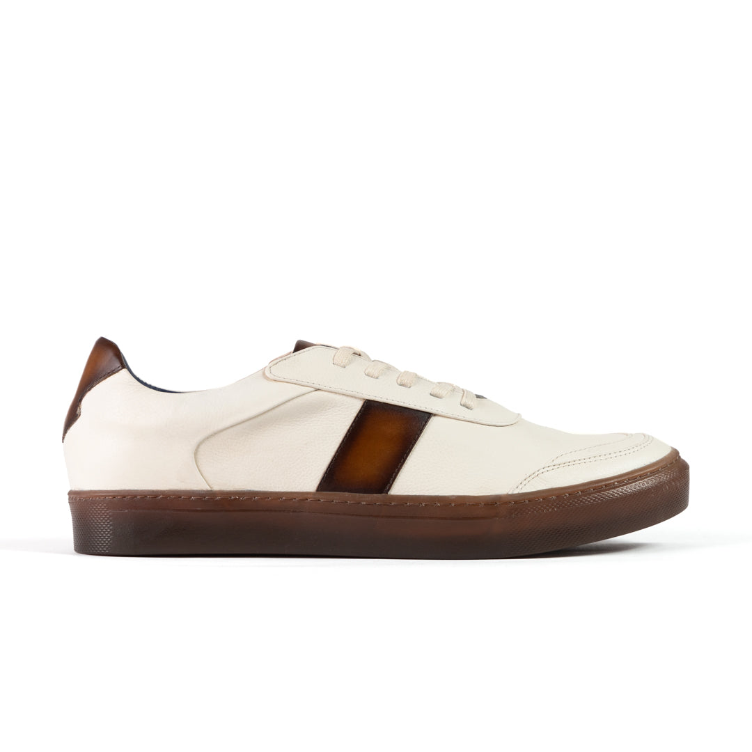 Sneaker Pisa Off Beige-Caramelo