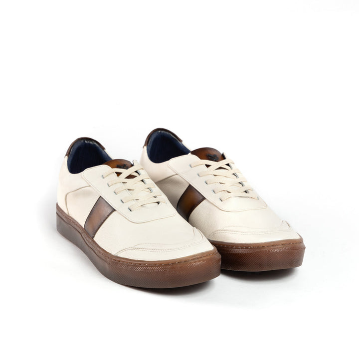 Sneaker Pisa Off Beige-Caramelo