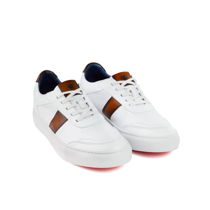 Sneaker Pisa Bianco-Caramelo