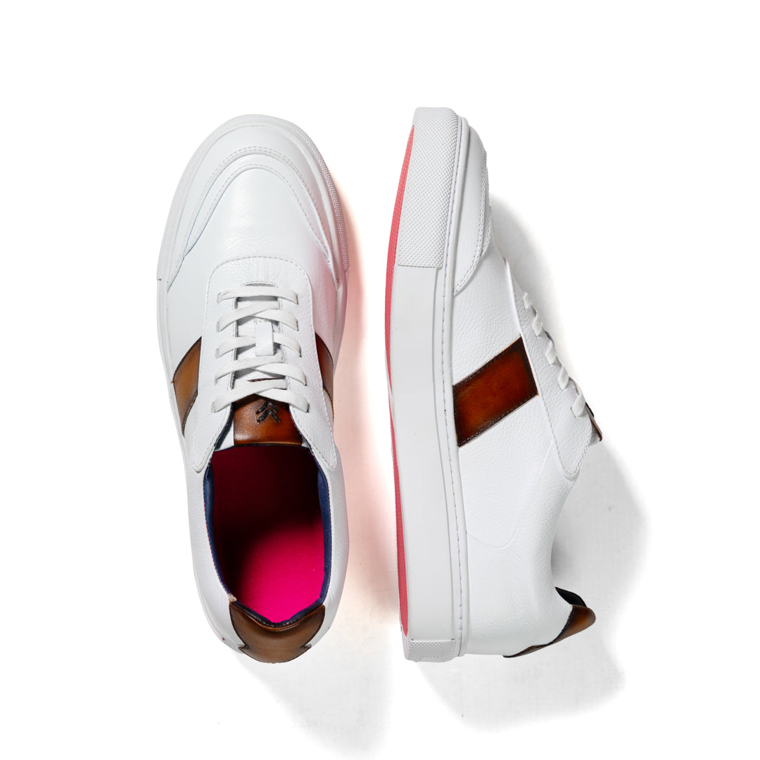 Sneaker Pisa Bianco-Caramelo