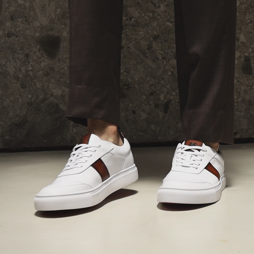 Sneaker Pisa Bianco-Caramelo