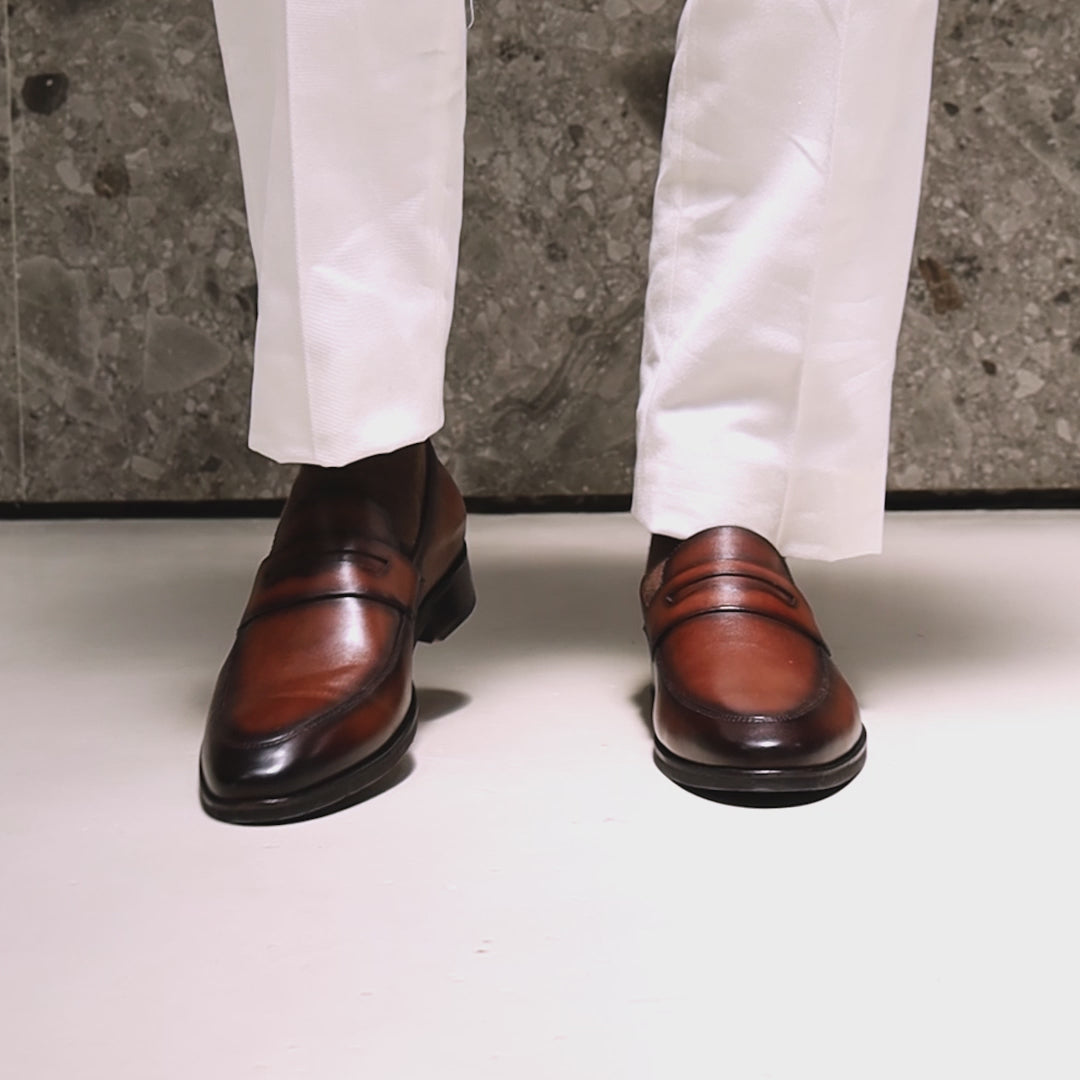 Mocasín Alessandro Café Suela Clasica