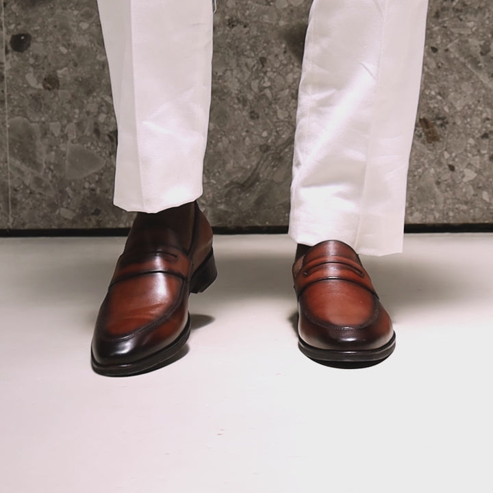 Mocasín Alessandro Café Suela Clasica