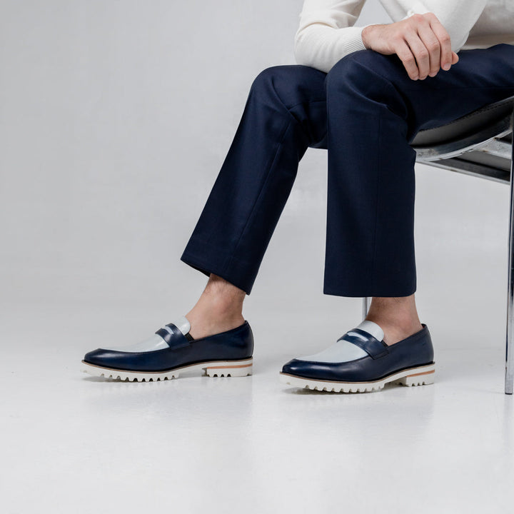 Alessandro Navy Moccasin Ultralight Sole