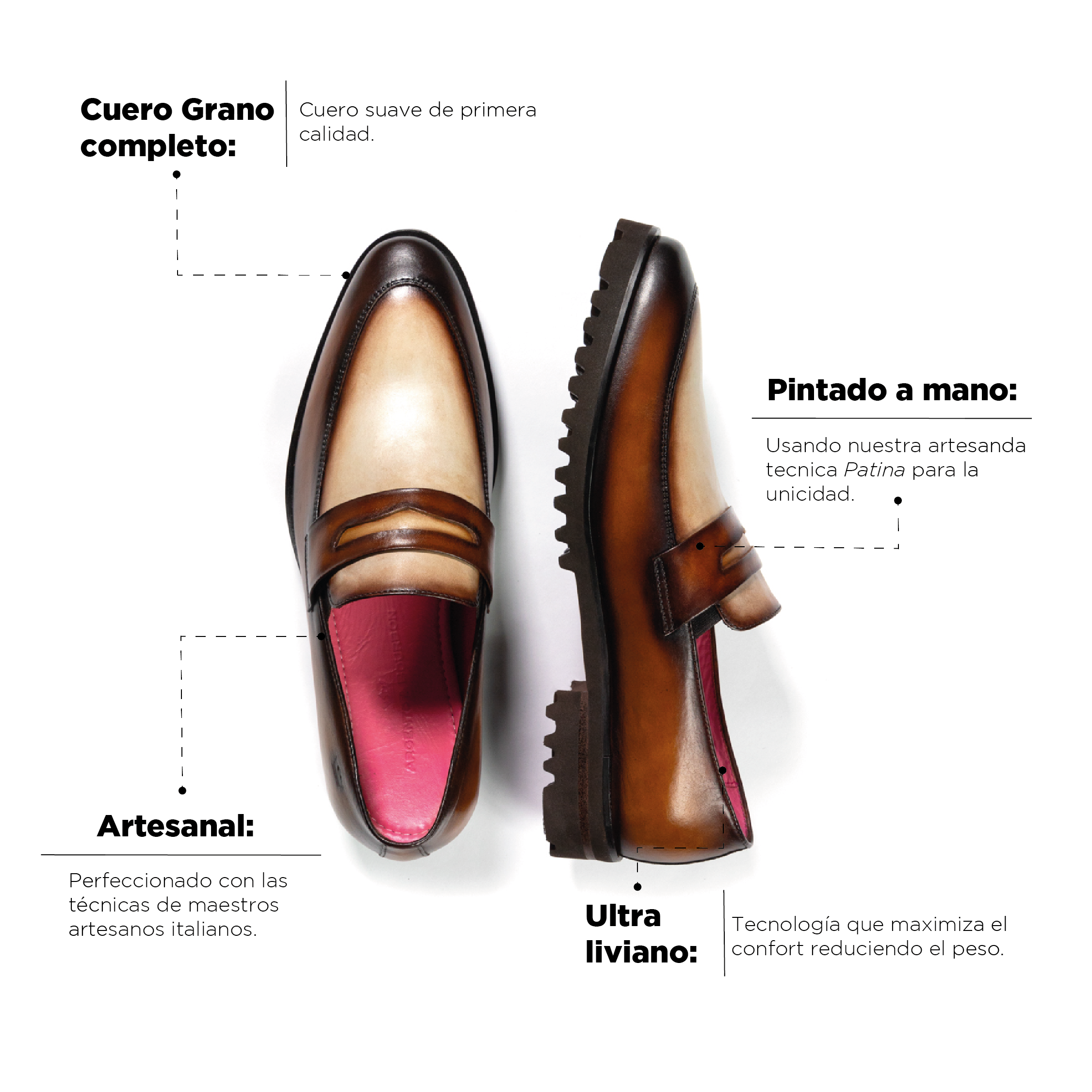 Mocasín Alessandro Brulee Suela Ultraliviana