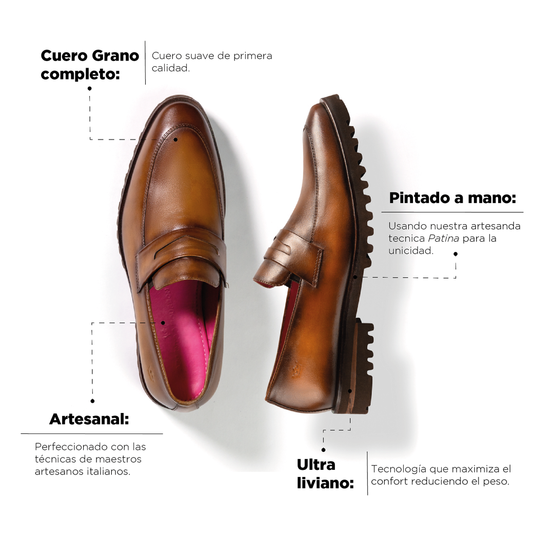 Alessandro Caramel Moccasin Ultralight Sole