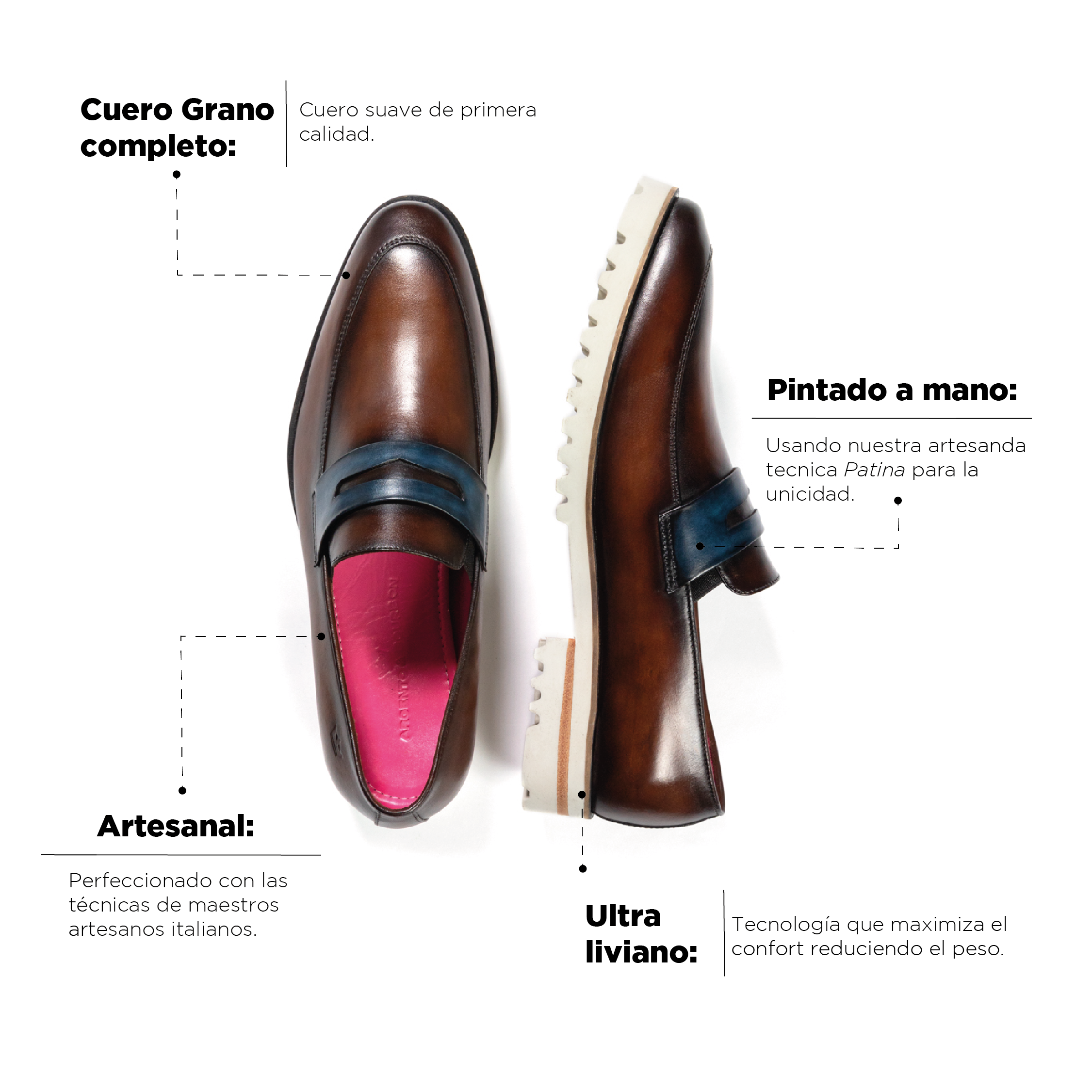 Mocasín Alessandro Ferrat Suela Ultraliviana