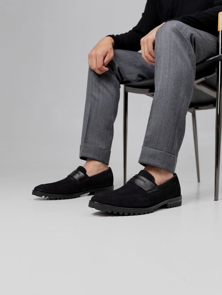 Alessio Black Moccasin Ultralight Sole