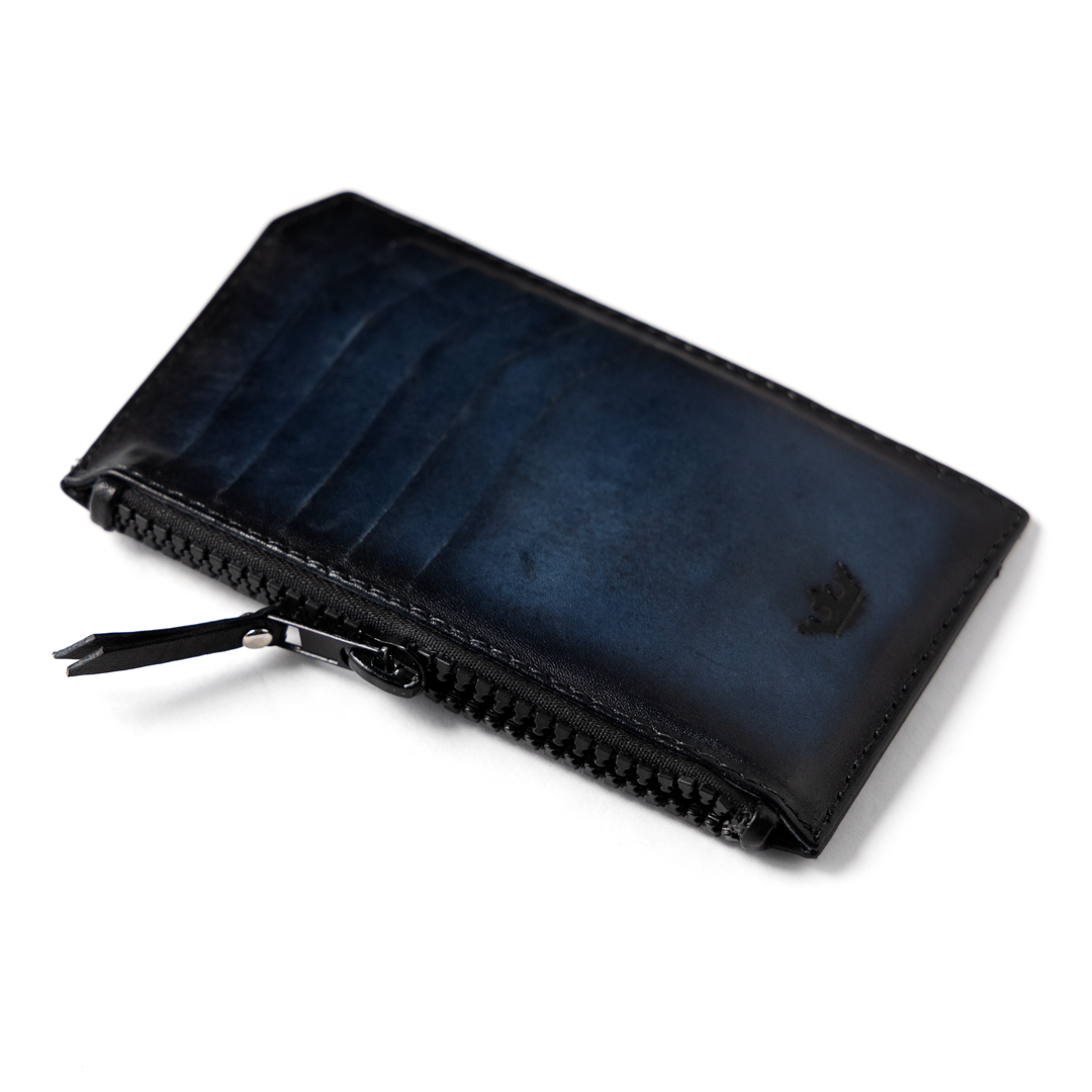 Blue Wallet - Black Patina