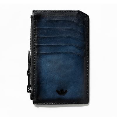 Blue Wallet - Black Patina