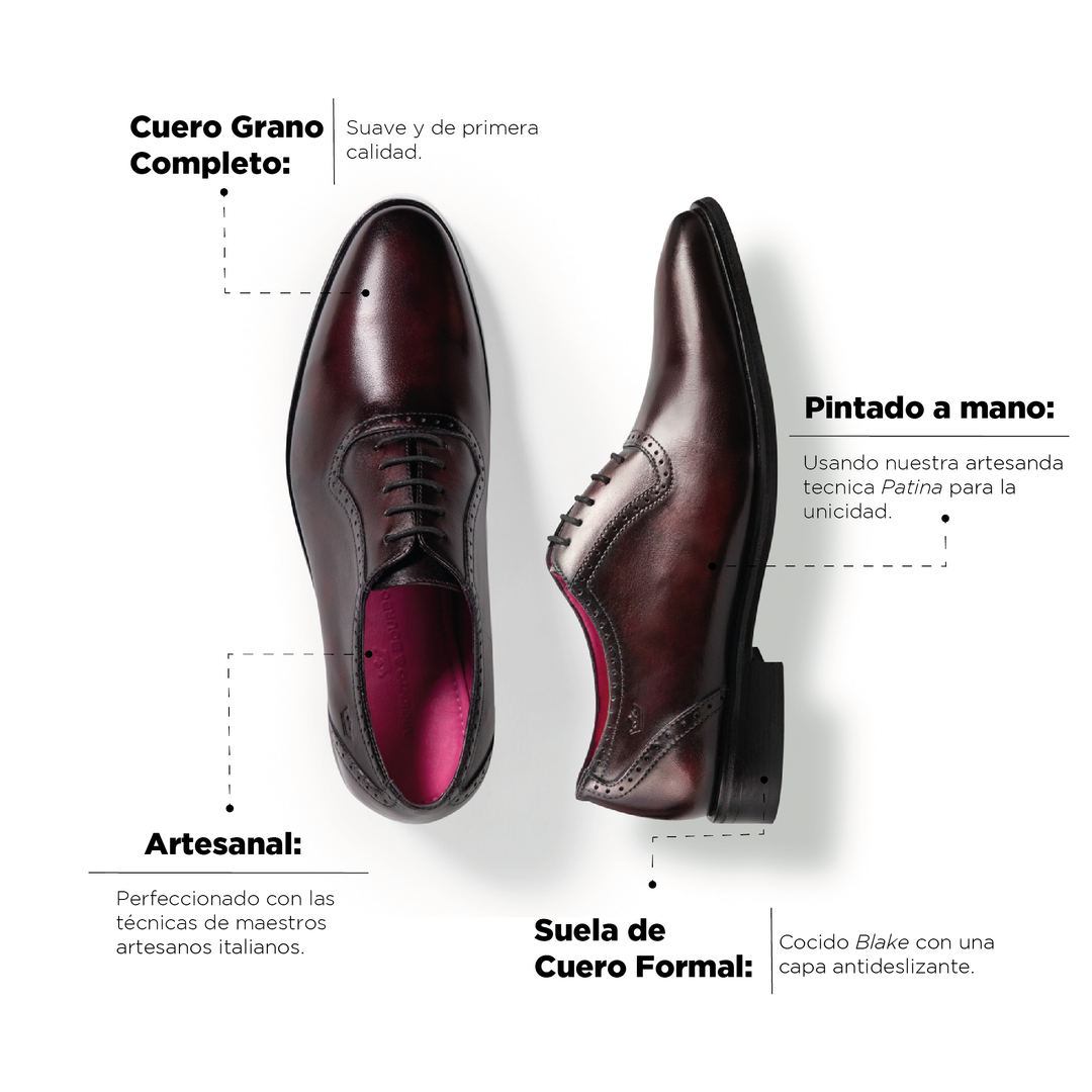 Oxford Diogo Burgundy Classic Sole 