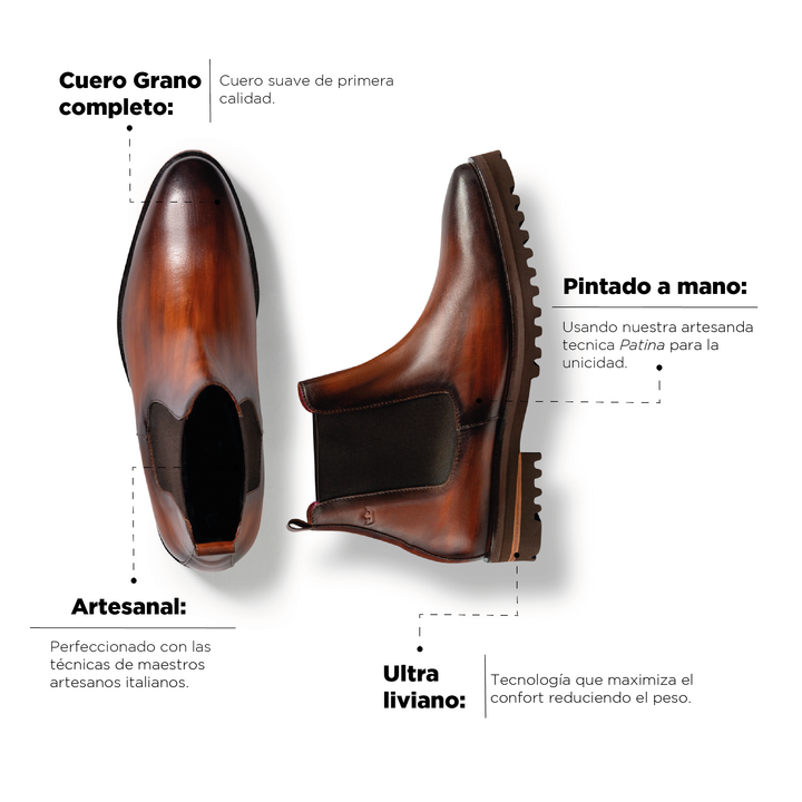 Jacques Cognac Boot Ultralight Sole