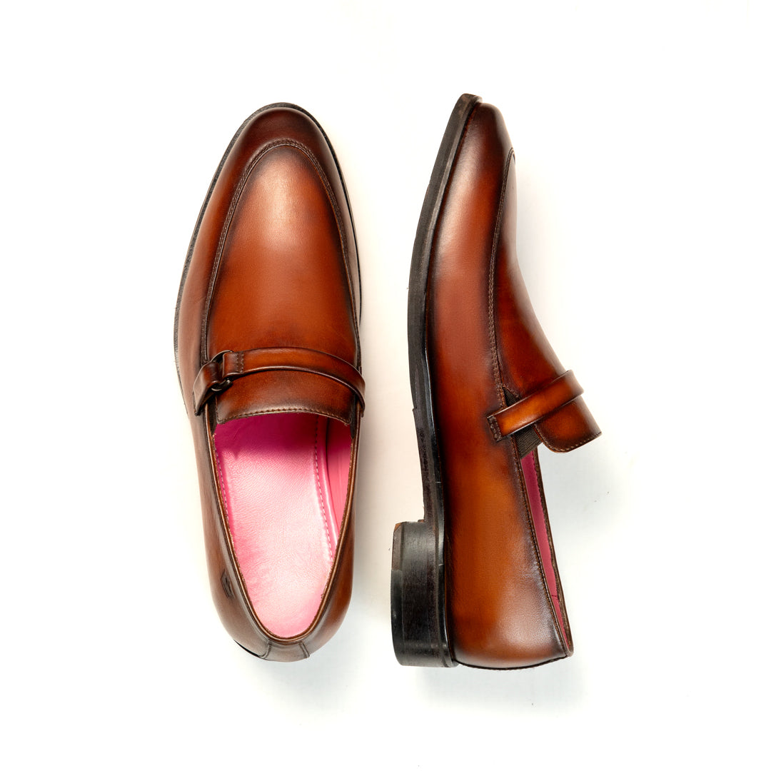 Alessandro Cognac Moccasin