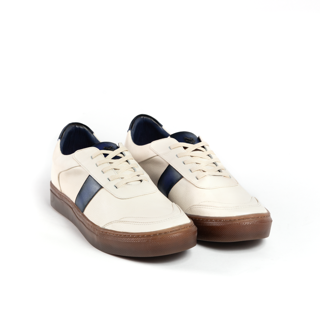 Sneaker Off Beige-Azul