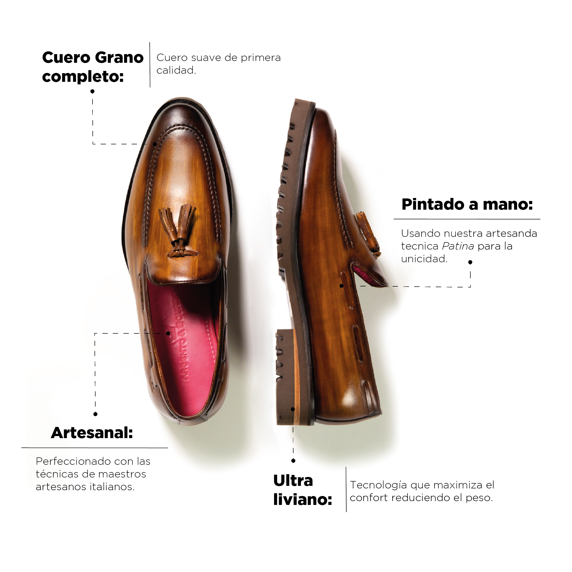 Mocasín Venetto Caramelo Suela Ultraliviana
